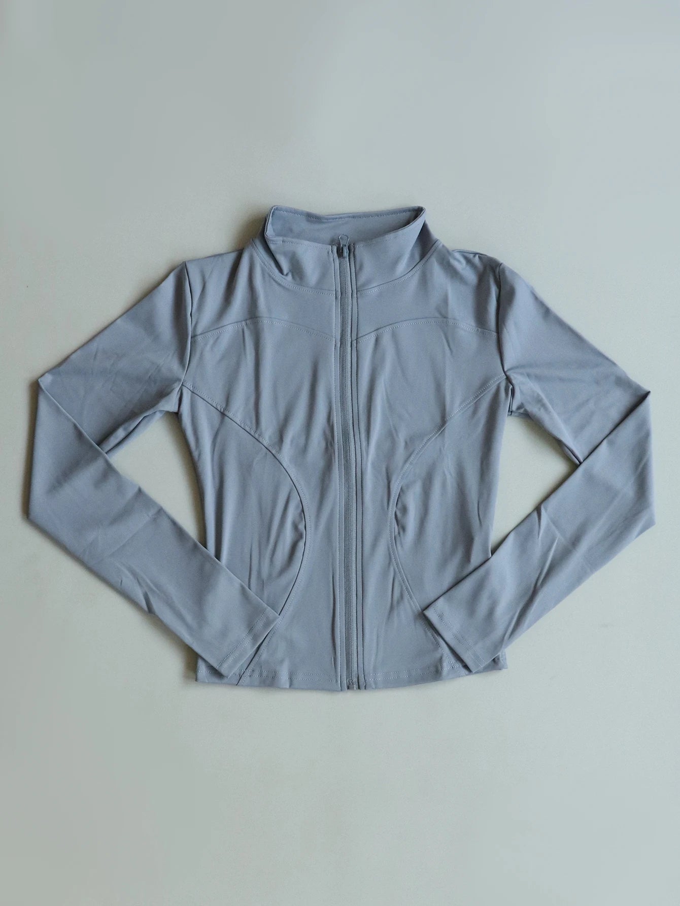 Fitfemme Women's Slim Fit Sports Jacket - High Neck, Full Zip, Long Sleeve, Multiple Colors for Yoga & Workout