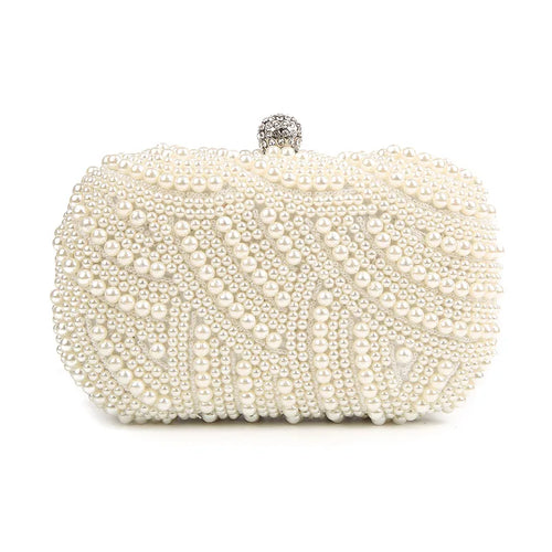 Pearl Clutch Bags Women Purse Ladies white Hand Bags Evening Bags for