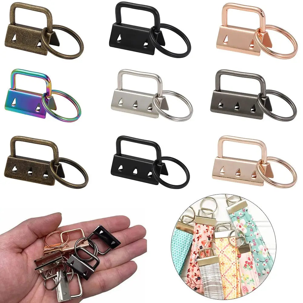 5Pcs Key Fob Hardware Wristlet Keychain Hand Craft Making Bag