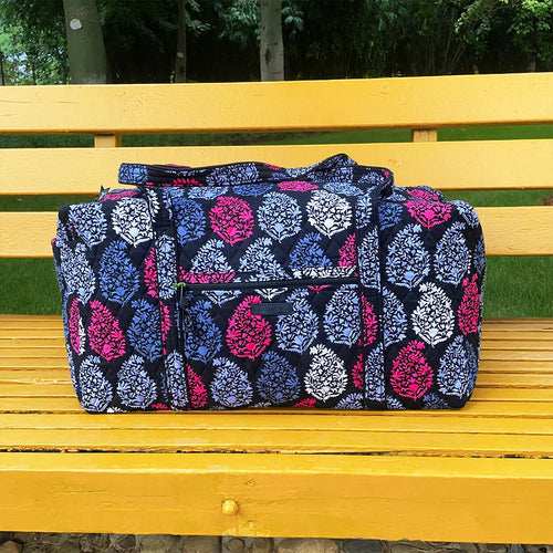 cotton printed women's travel bag large capacity hand