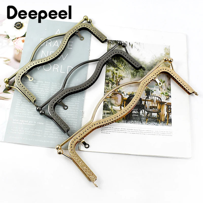 1/2/3Pcs Deepeel 20.5/27cm Metal Wallet Frame Embossed Hand Pull Parts