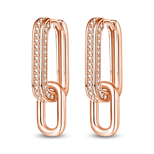 Hot 925 Sterling Silver Geometric Minimalist Series Drop Earrings For