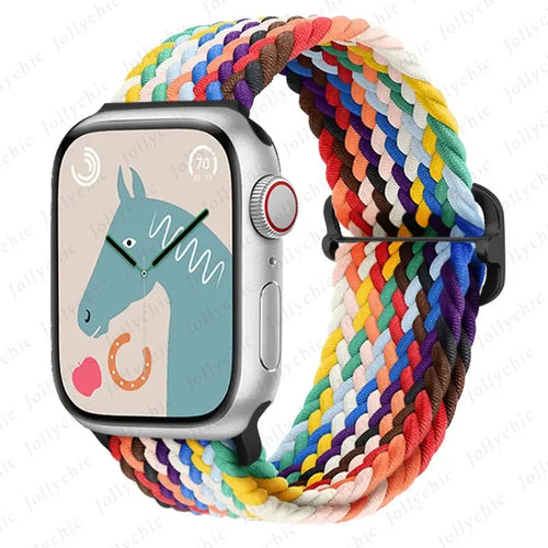 Braided Loop Strap For Apple watch Ultra Band 49mm 44mm 40mm 45mm 41mm