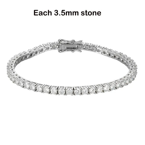 Smyoue 2-6.5mm Real Moissanite Tennis Bracelet