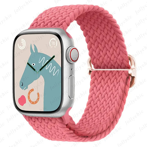 Braided Loop Strap For Apple watch Ultra Band 49mm 44mm 40mm 45mm 41mm