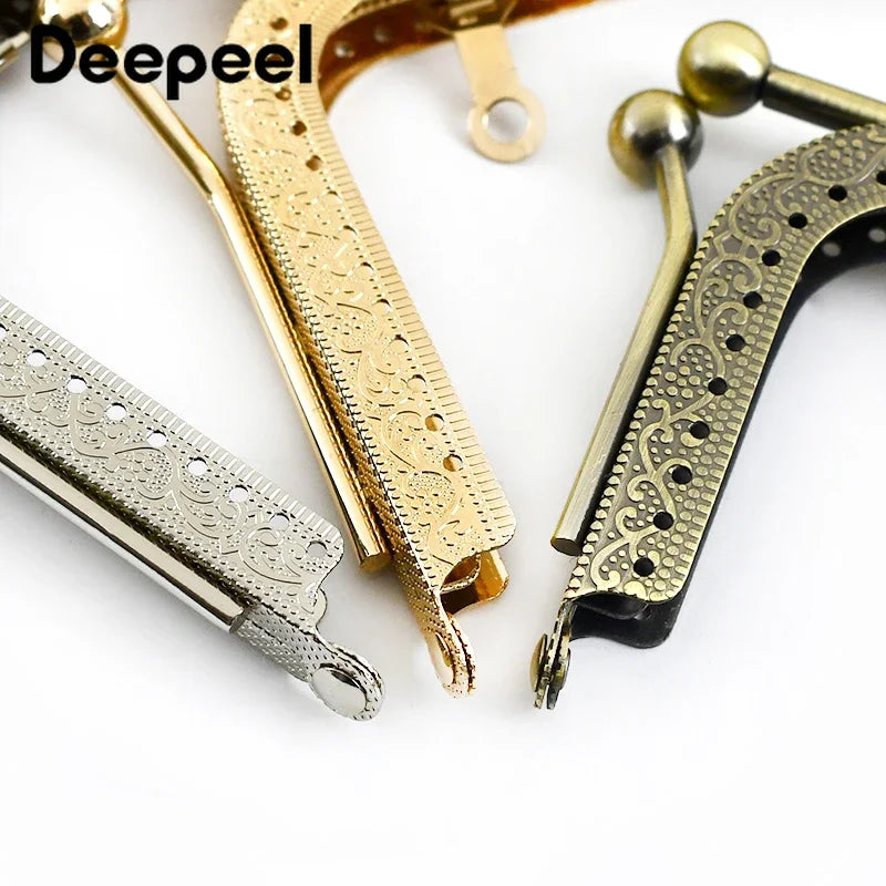 1/2/3Pcs Deepeel 20.5/27cm Metal Wallet Frame Embossed Hand Pull Parts