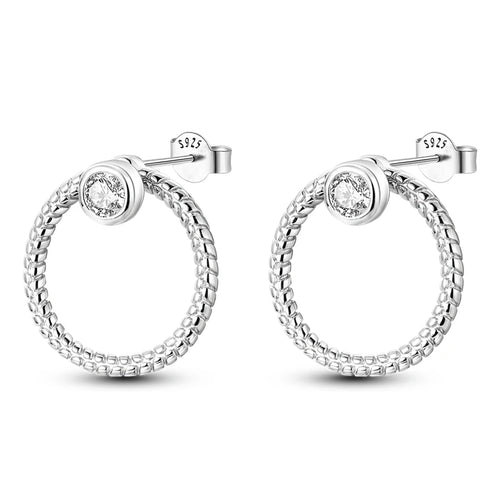 Hot 925 Sterling Silver Geometric Minimalist Series Drop Earrings For