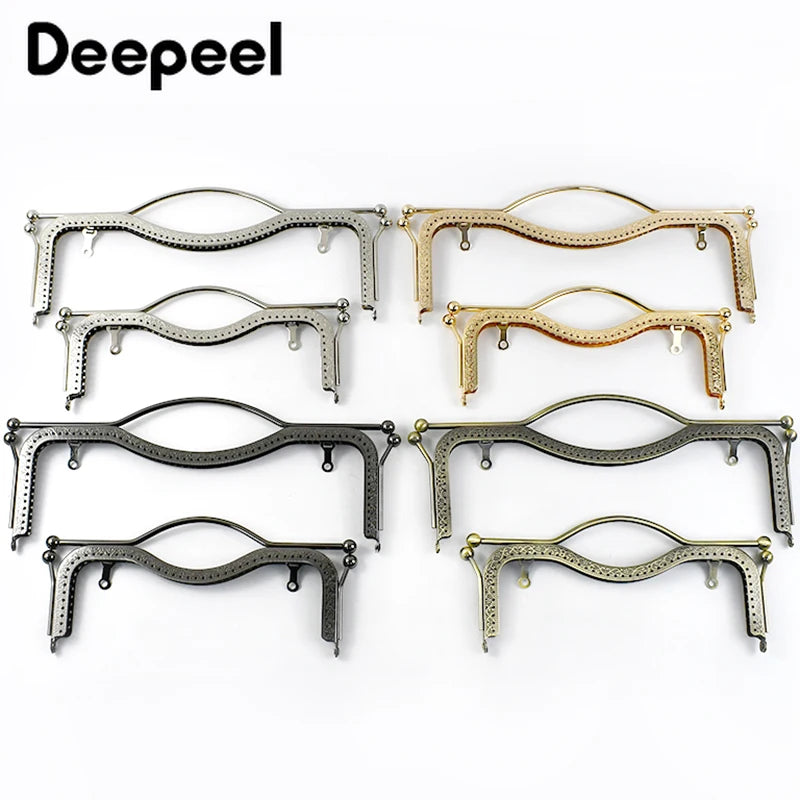 1/2/3Pcs Deepeel 20.5/27cm Metal Wallet Frame Embossed Hand Pull Parts