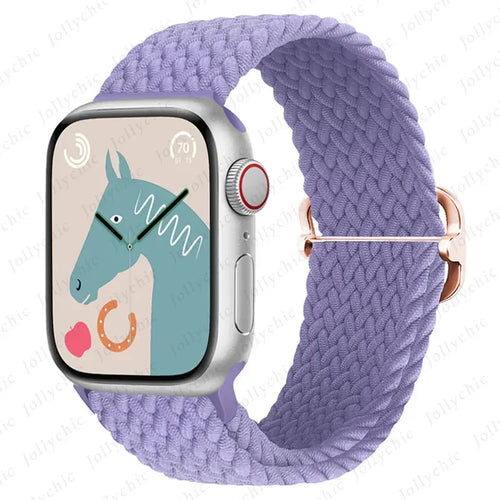 Braided Loop Strap For Apple watch Ultra Band 49mm 44mm 40mm 45mm 41mm