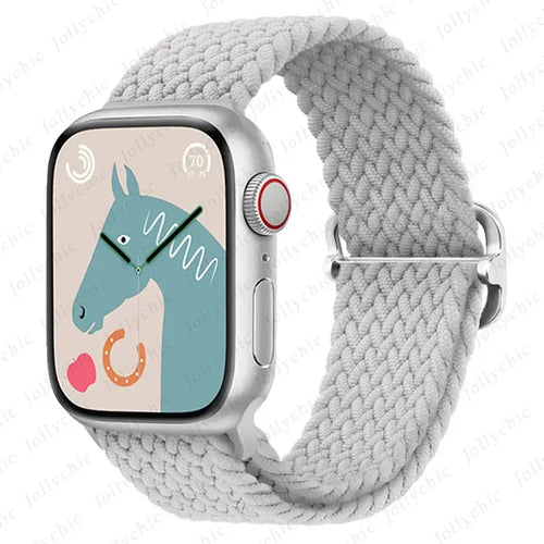 Braided Loop Strap For Apple watch Ultra Band 49mm 44mm 40mm 45mm 41mm