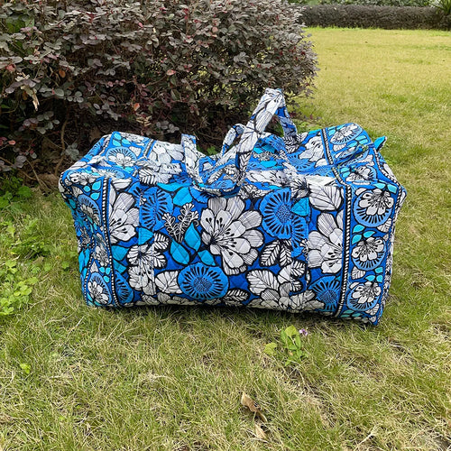 cotton printed women's travel bag large capacity hand