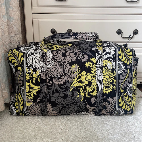 cotton printed women's travel bag large capacity hand