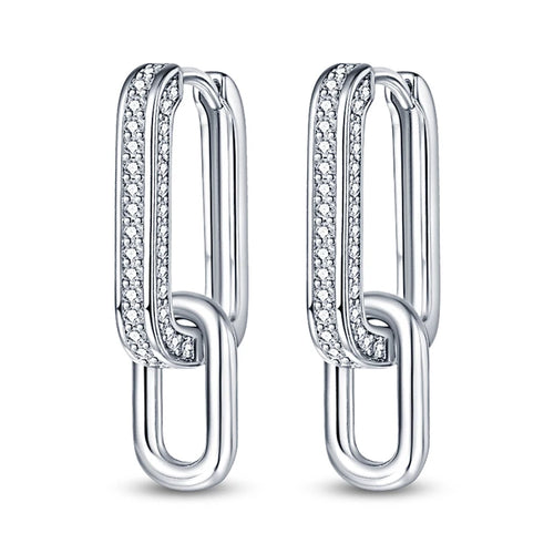 Hot 925 Sterling Silver Geometric Minimalist Series Drop Earrings For