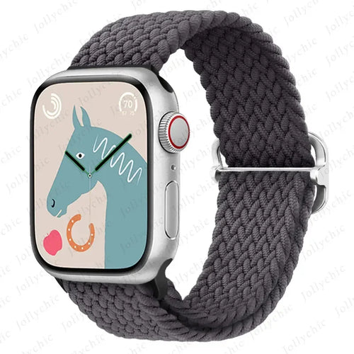 Braided Loop Strap For Apple watch Ultra Band 49mm 44mm 40mm 45mm 41mm