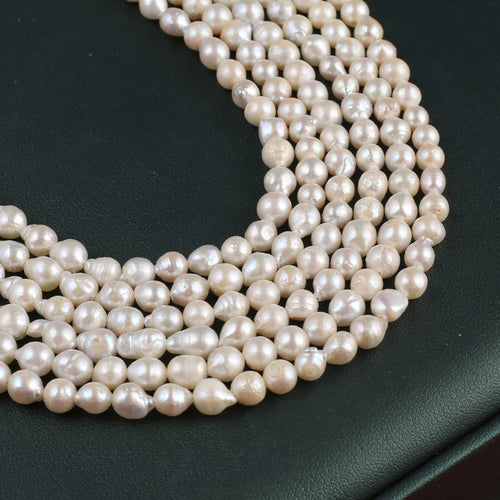 Natural Baroque Freshwater Pearl Beads White 5-6mm Loose Spacer Bead