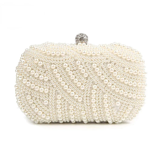 Pearl Clutch Bags Women Purse Ladies white Hand Bags Evening Bags for