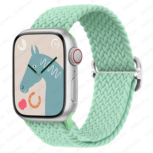 Braided Loop Strap For Apple watch Ultra Band 49mm 44mm 40mm 45mm 41mm