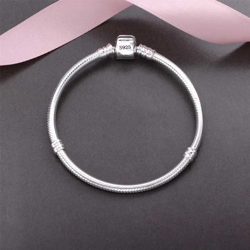 Authentic 100% 925 Sterling Silver 3MM Snake Chain Bangle &