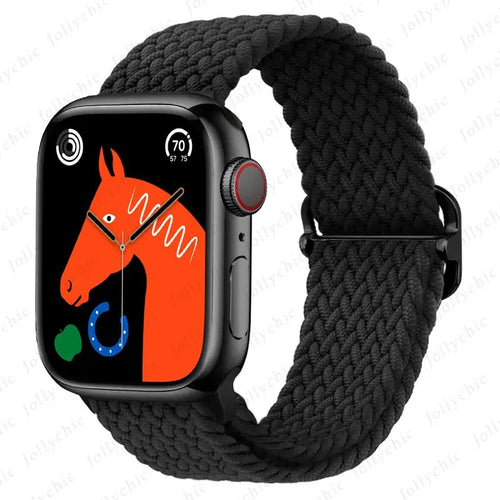 Braided Loop Strap For Apple watch Ultra Band 49mm 44mm 40mm 45mm 41mm