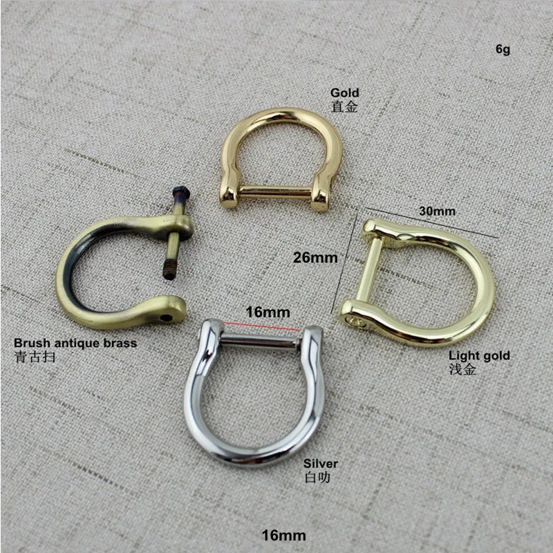 16mm 19mm Screw D ring Natural bamboo handles for bags