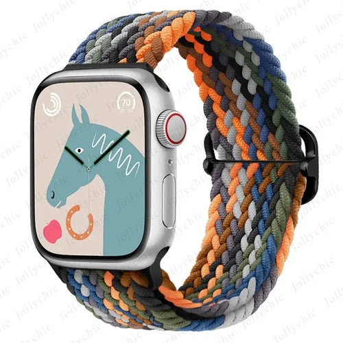 Braided Loop Strap For Apple watch Ultra Band 49mm 44mm 40mm 45mm 41mm