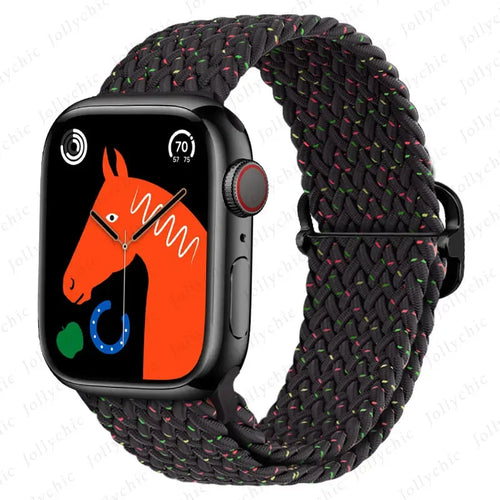 Braided Loop Strap For Apple watch Ultra Band 49mm 44mm 40mm 45mm 41mm