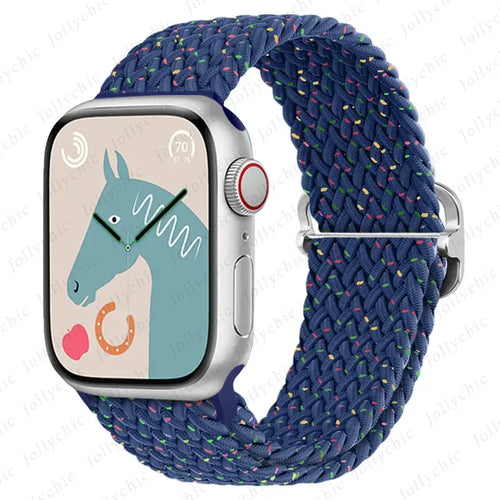 Braided Loop Strap For Apple watch Ultra Band 49mm 44mm 40mm 45mm 41mm