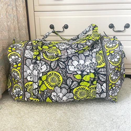 cotton printed women's travel bag large capacity hand