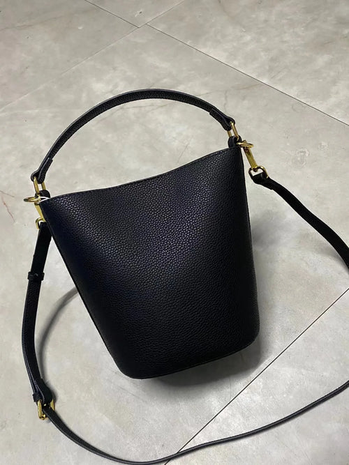 Lychee Grain Cowhide Bag Summer New Fashion Bucket Bag Trend