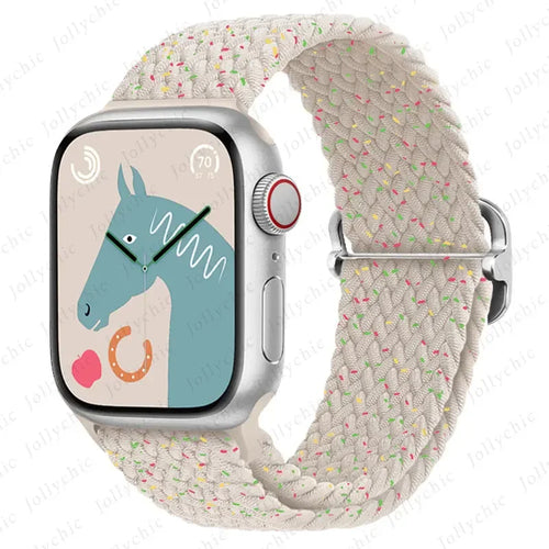 Braided Loop Strap For Apple watch Ultra Band 49mm 44mm 40mm 45mm 41mm