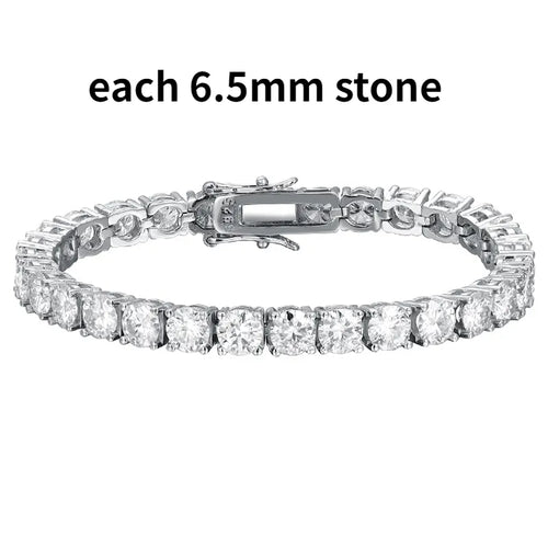 Smyoue 2-6.5mm Real Moissanite Tennis Bracelet