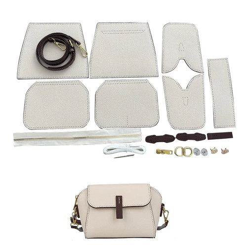 Hand Making Square Bag Set Hand Stitching Bag PU Leather Diy Handmade