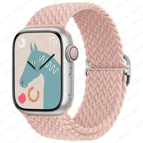 Braided Loop Strap For Apple watch Ultra Band 49mm 44mm 40mm 45mm 41mm