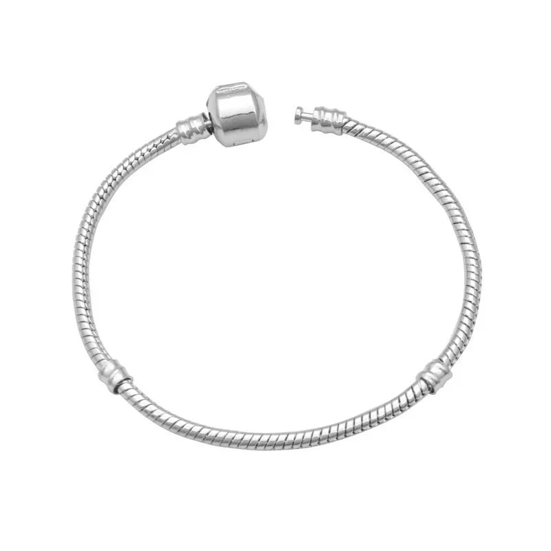 925 Sterling Silver Snake Chain DIY Charm Bracelet