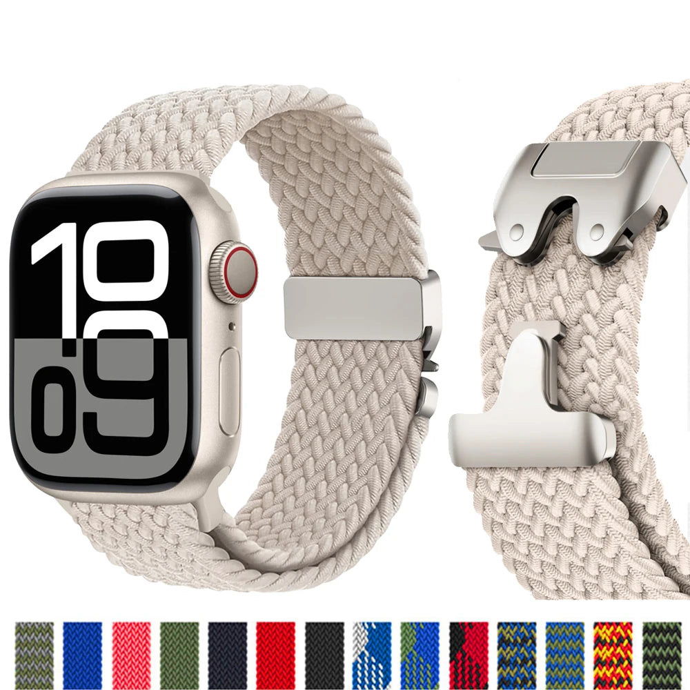 Braided Band For Apple Watch Straps 40 mm 44mm 46mm 42mm 49mm 45mm