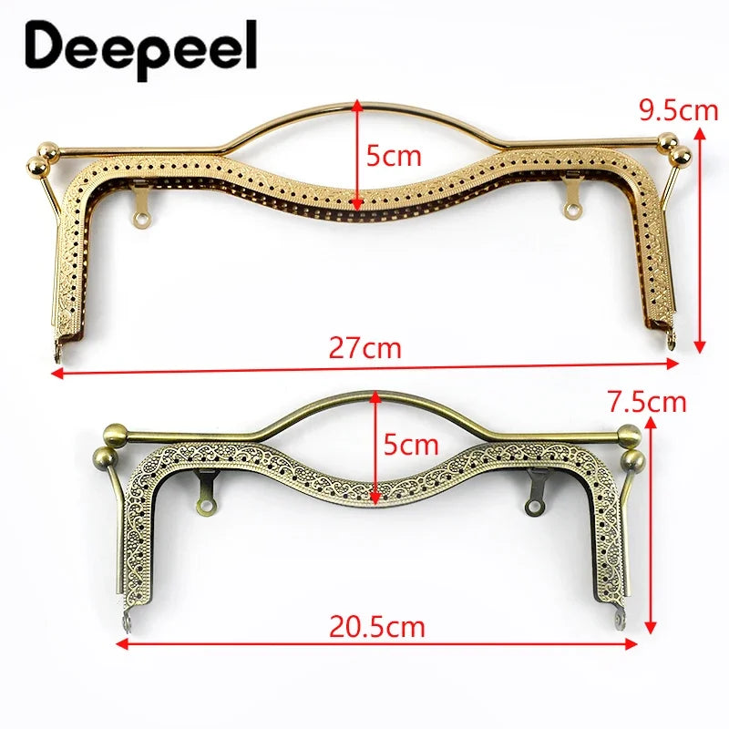 1/2/3Pcs Deepeel 20.5/27cm Metal Wallet Frame Embossed Hand Pull Parts