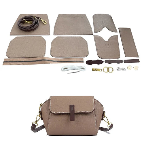 Hand Making Square Bag Set Hand Stitching Bag PU Leather Diy Handmade