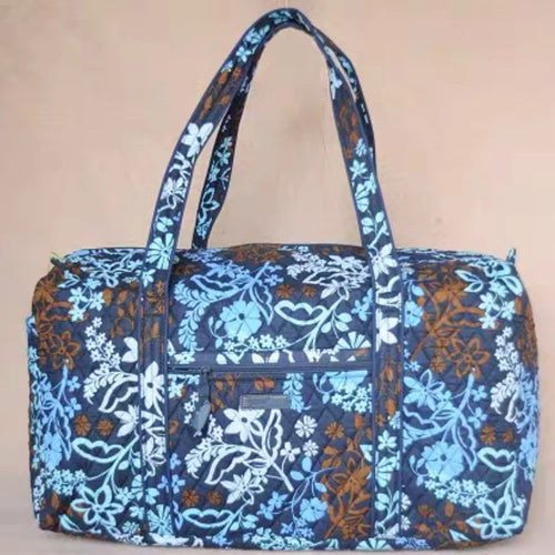 cotton printed women's travel bag large capacity hand