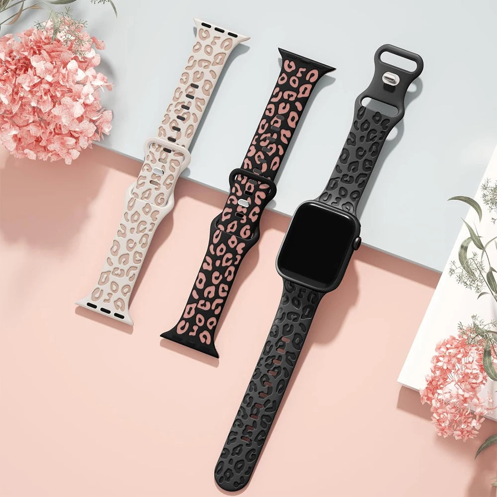 Engraved Strap For Apple Watch Band 45mm 44mm 42mm 41mm 40mm 49mm 44