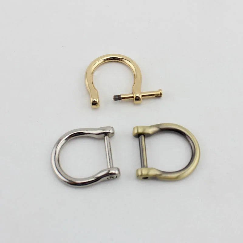 16mm 19mm Screw D ring Natural bamboo handles for bags