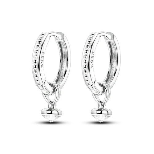 Hot 925 Sterling Silver Geometric Minimalist Series Drop Earrings For