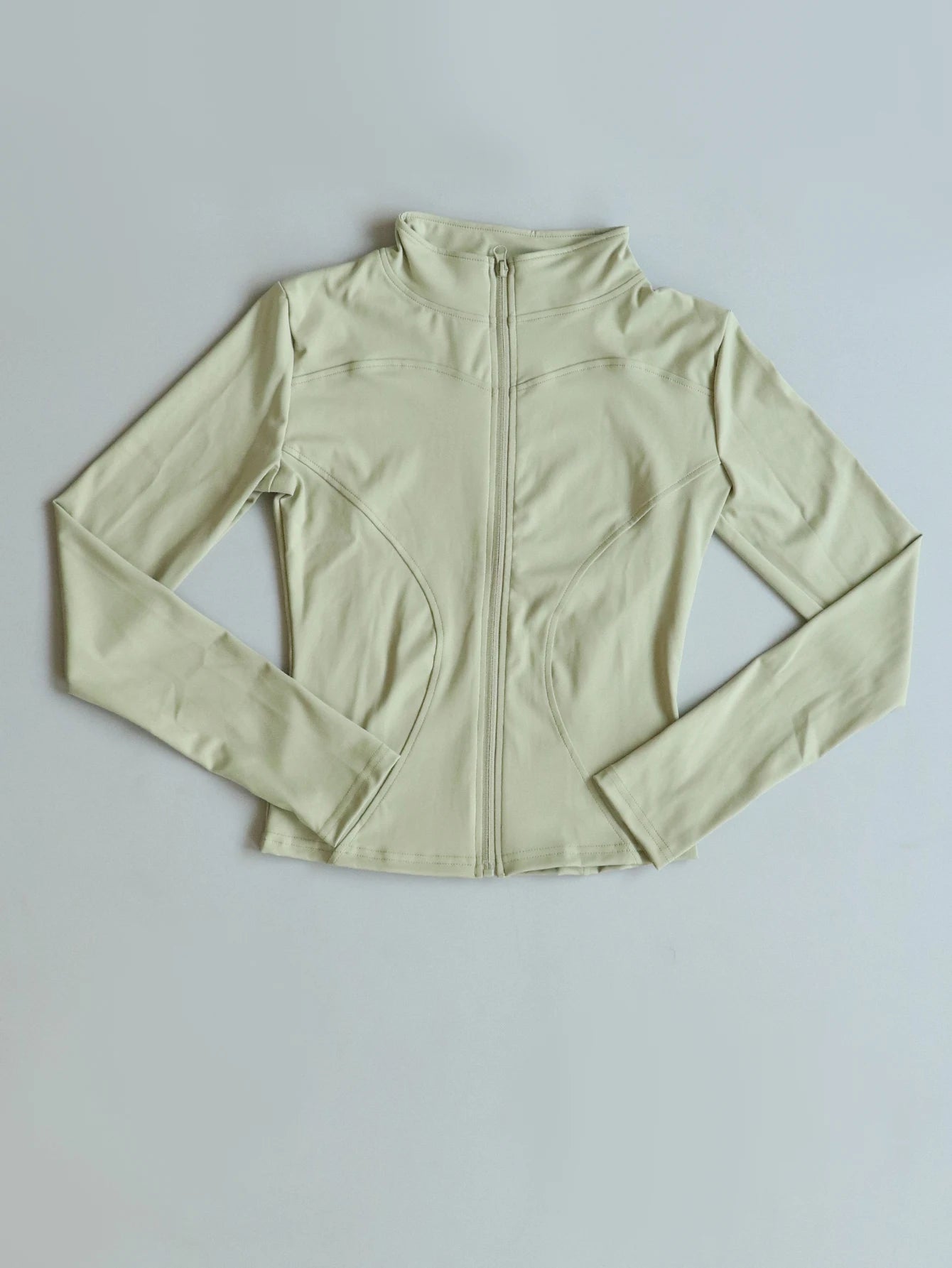 Fitfemme Women's Slim Fit Sports Jacket - High Neck, Full Zip, Long Sleeve, Multiple Colors for Yoga & Workout