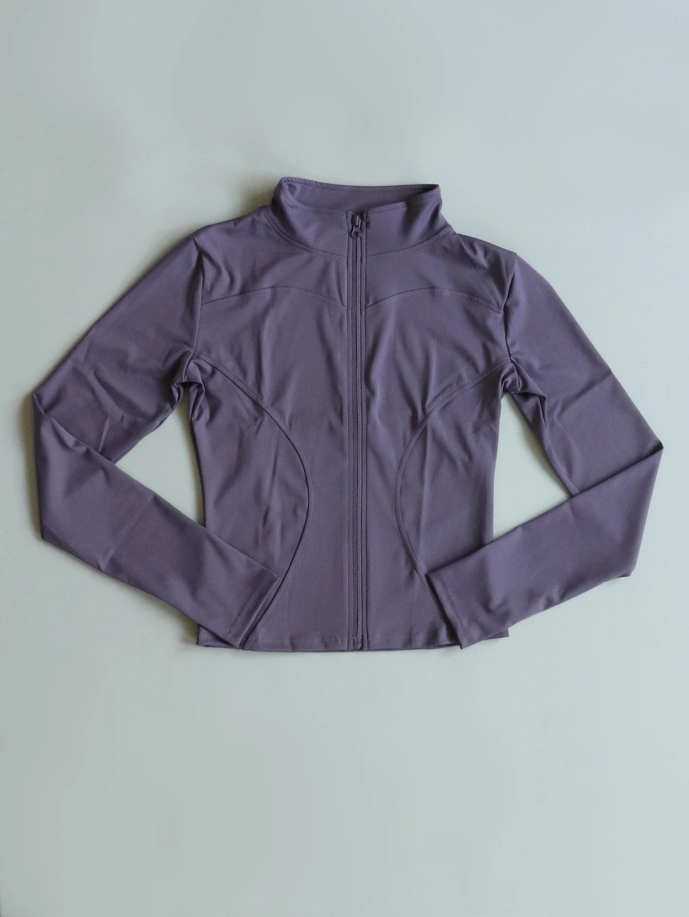Fitfemme Women's Slim Fit Sports Jacket - High Neck, Full Zip, Long Sleeve, Multiple Colors for Yoga & Workout